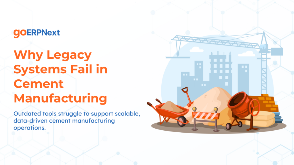 Cement manufacturing ERP integrating production, dispatch, finance, and compliance